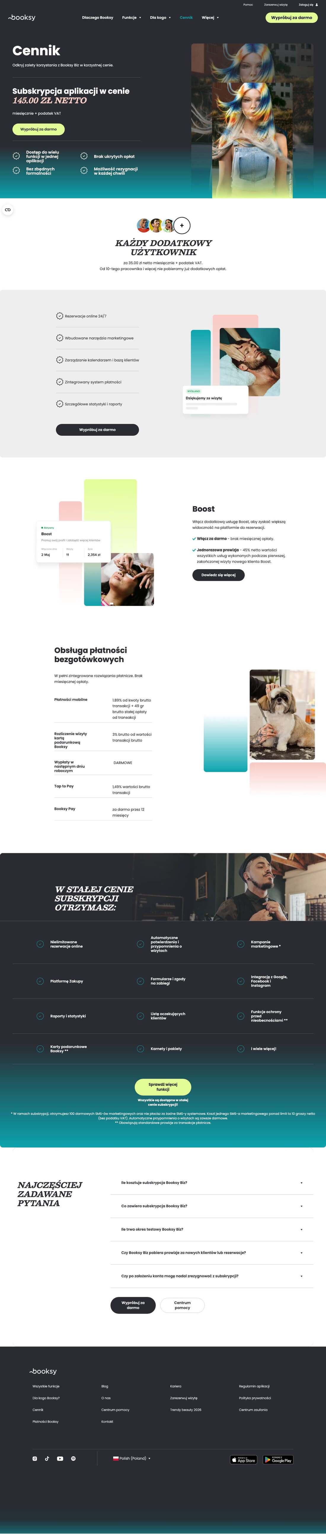 Cennik Booksy Biz, abonament i prowizja Boost